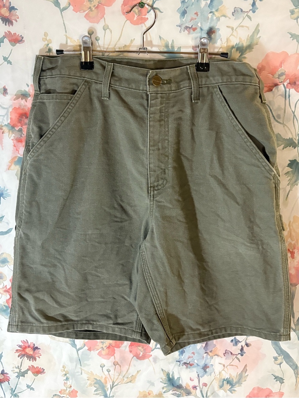 Carhartt Olive Green Cargo Shorts